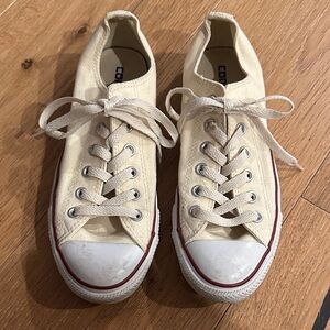 Converse Cream Canvas Sneakers